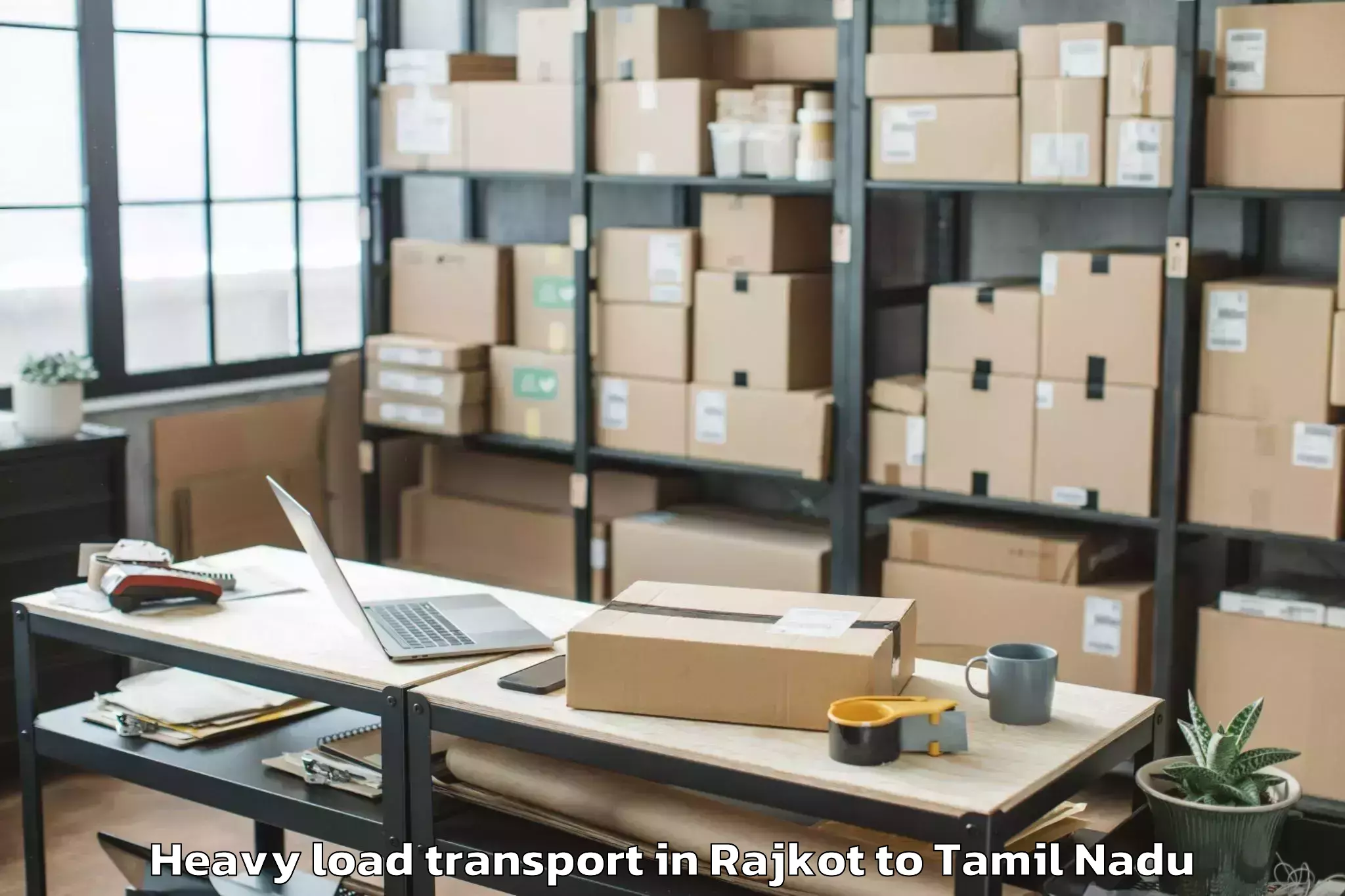 Reliable Rajkot to Thottiyam Heavy Load Transport